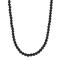 SON chain steel with black agate 6mm