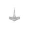 Rhod. silver pendant thorshammer 
