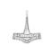 Rhod. silver pendant thorshammer 
