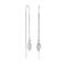 Rhod. silver earrings w/cz 