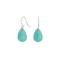 Silver gp. earring green cloudy quartz 