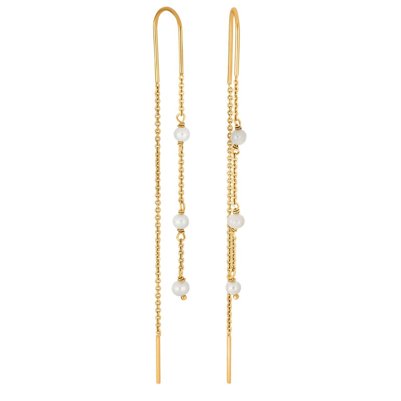 Gold pl. earrings PEARL52 