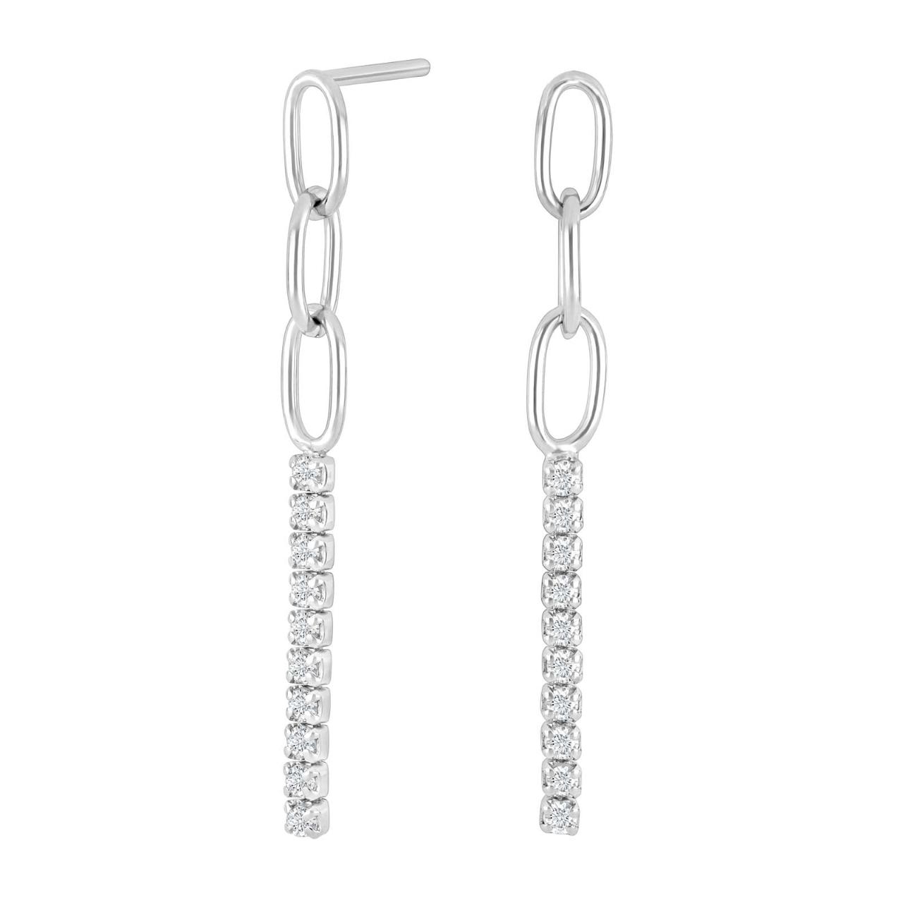 Rhodium-pla silver earring KLEONOR 