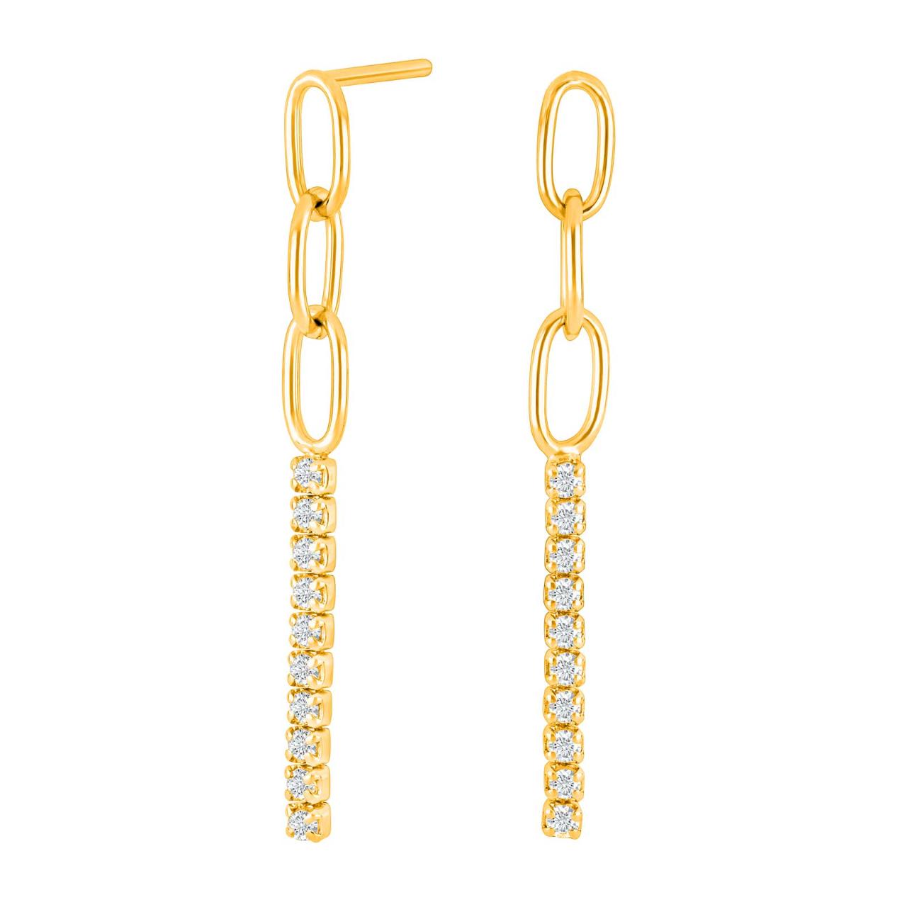 Gold-plated silver earring KLEONOR 