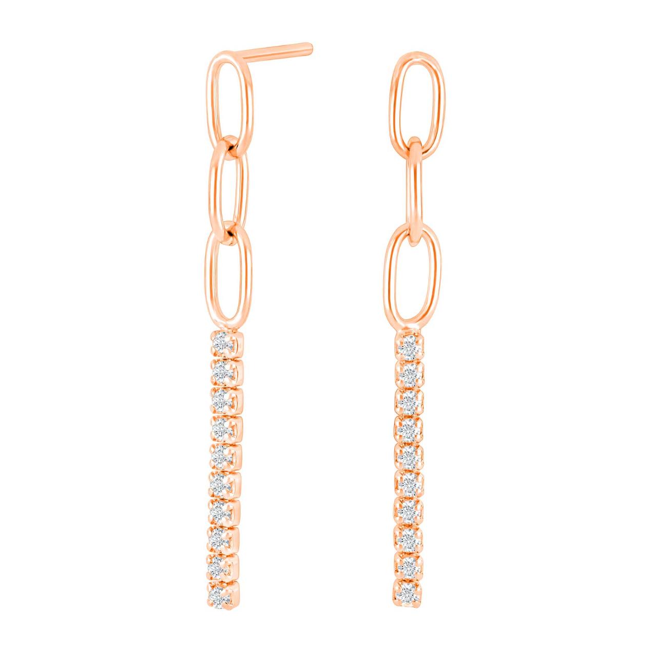 Rosegold-plated silver earring KLEONOR 