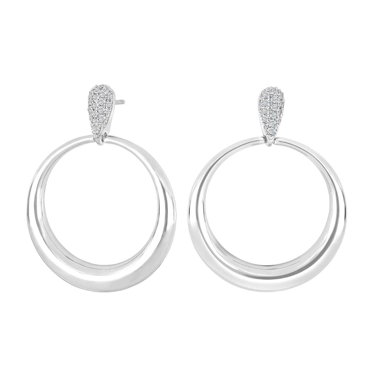 Rhodium-pla silver earring KIMINOR 