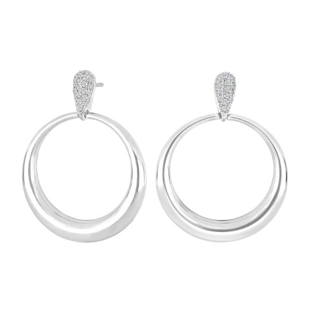 Rhodium-pla silver earring KIMINOR 