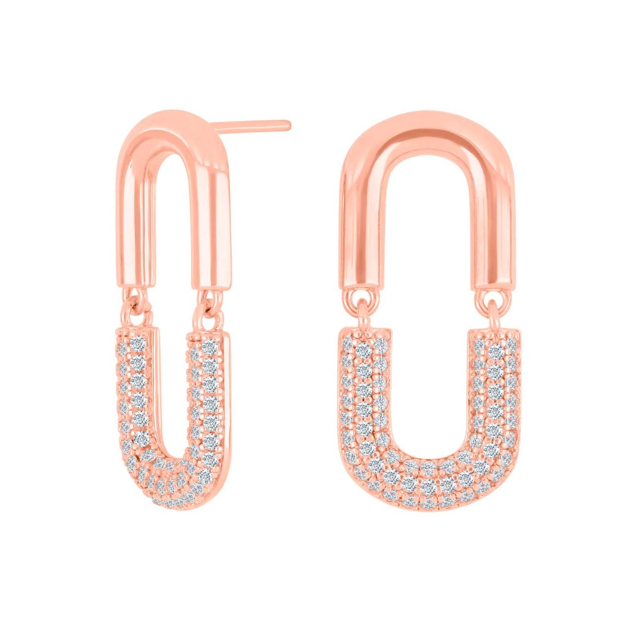 Rosegold-plated silver earring KORANOR 