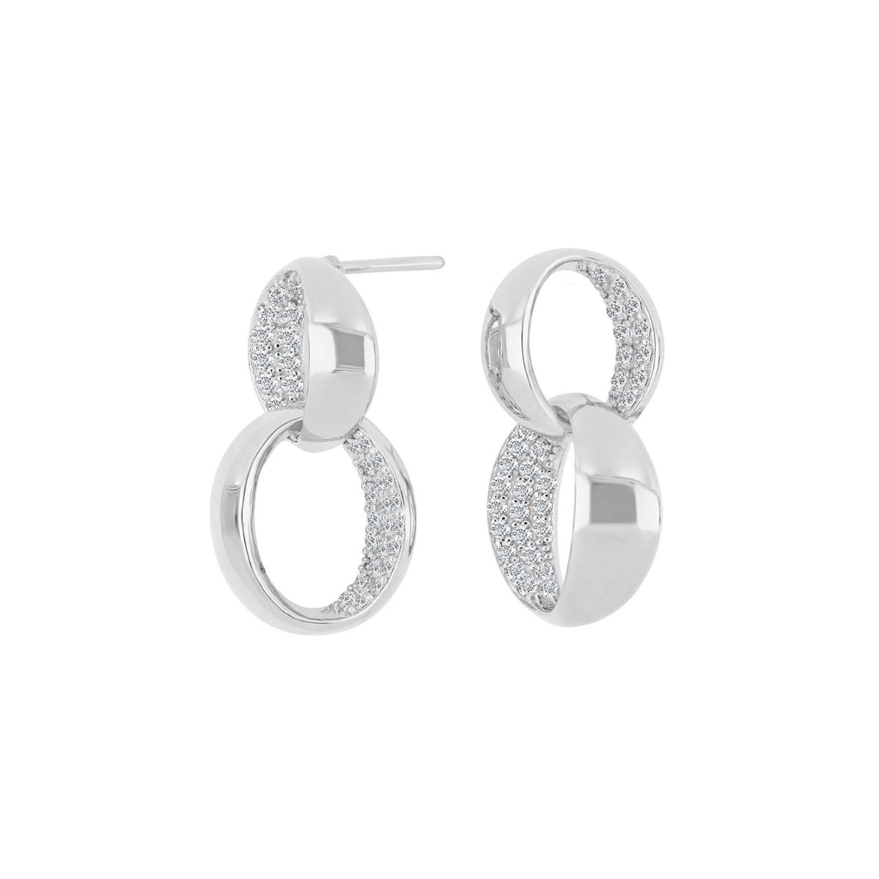 Rhodium-pla silver earring KETTINOR 