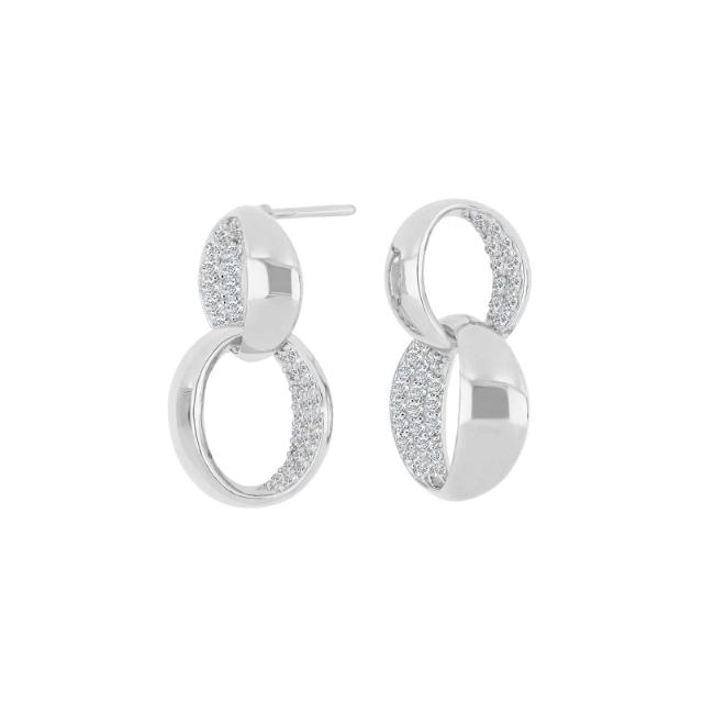 Rhodium-pla silver earring KETTINOR 