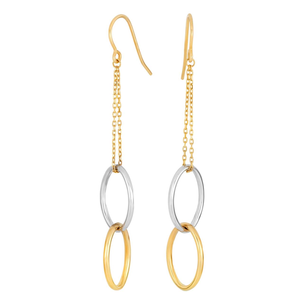 8ct. gold earrings bicolor 
