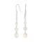 Rhd. silver earring PEARL52 