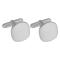 SON rhod. silver cuff links brushed 