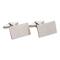Cuff links silver brushed 