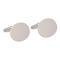 Silver cuff links oval polished 