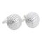 Silver rhodium-plated cuff links 