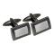 Stainless steel cuff links black 