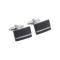 Stainless steel cufflinks w. carbon