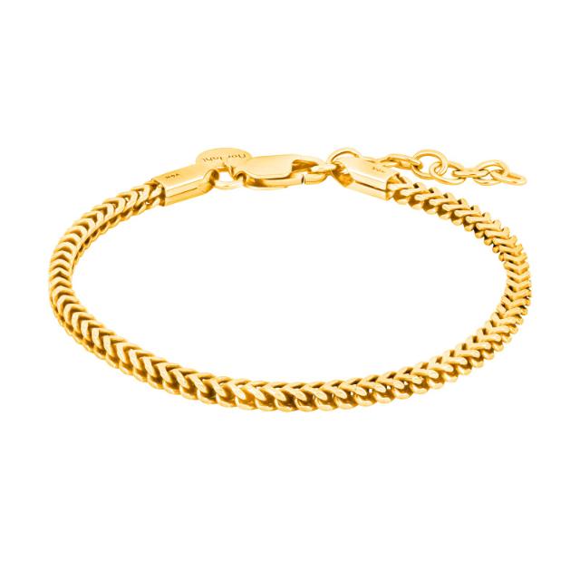 Goldpl. silver bracelet SQUARE52 