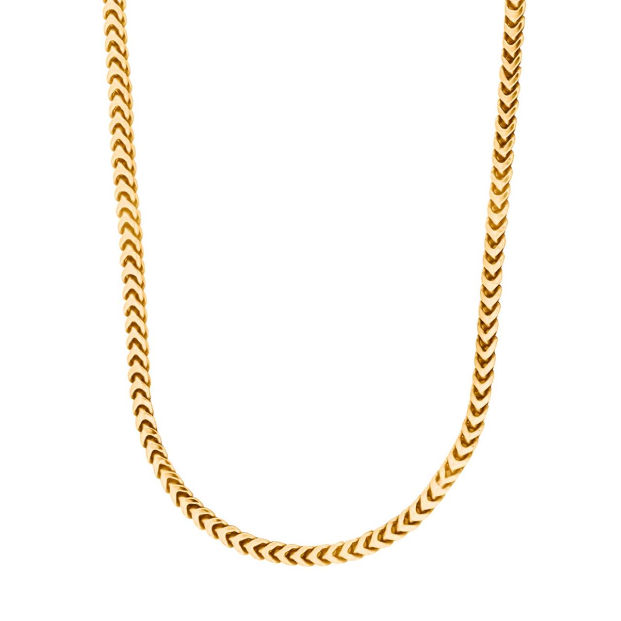 Goldpl. silver necklace SQUARE52 