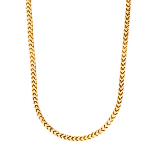 Goldpl. silver necklace SQUARE52 