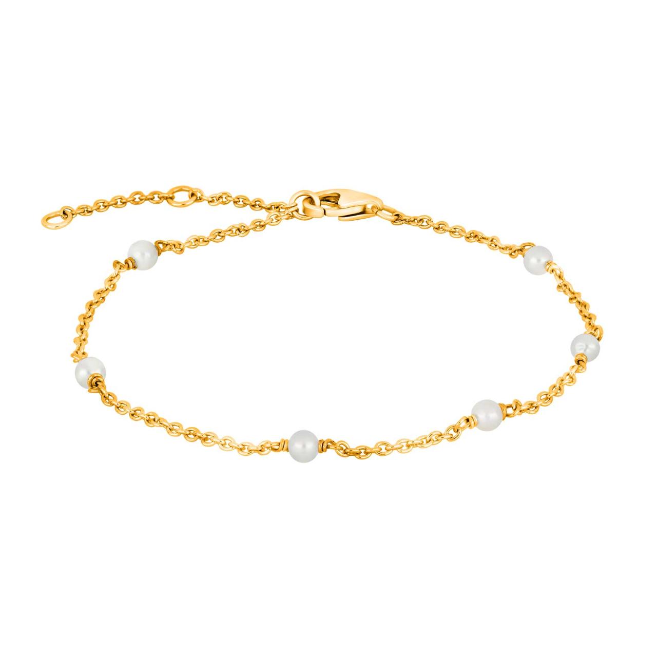 Gold-pl bracelet PEARL52 