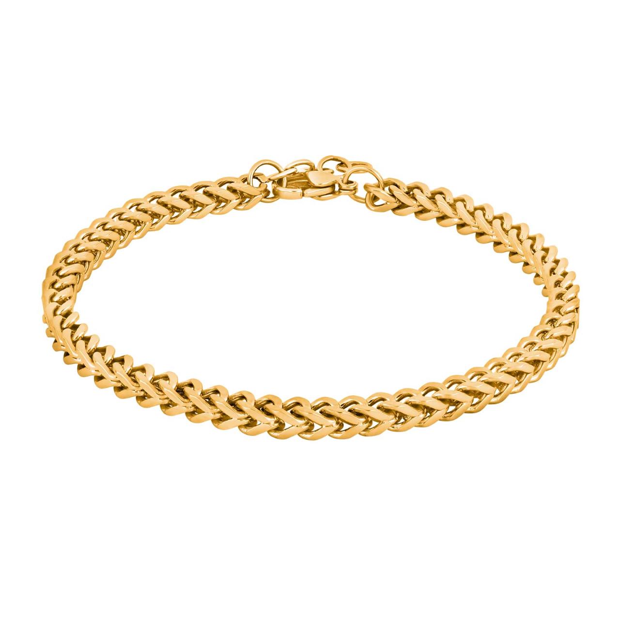 SON bracelet steel IP gold 18+2cm 