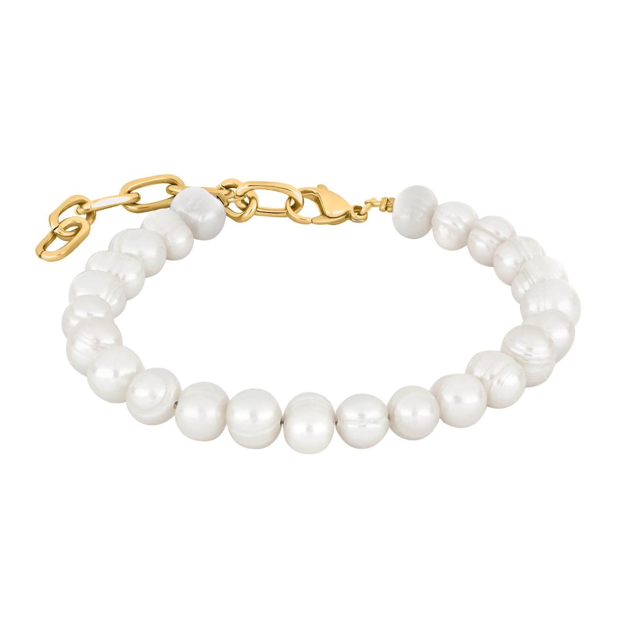 SON bracelet steel IP gold + FWP 23cm 