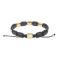 SON bracelet black agate/cz IP gold