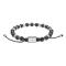 SON bracelet black agate w.steel