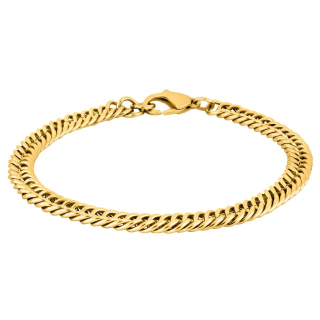 SON bracelet STEEL shiny 21cm IPGold 21