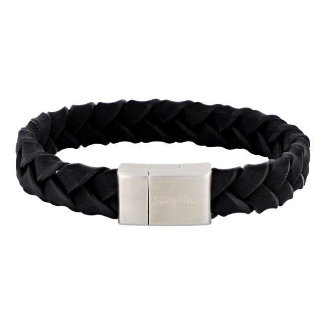 SON bracelet black calf leather 23cm 23