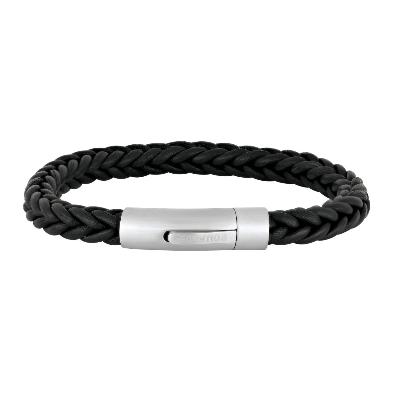 SON bracelet black calf leather 23cm 23