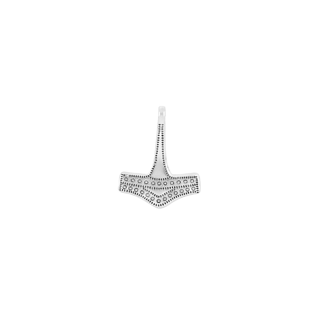 Rhod. silver pendant thorshammer 