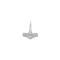 Rhod. silver pendant thorshammer 