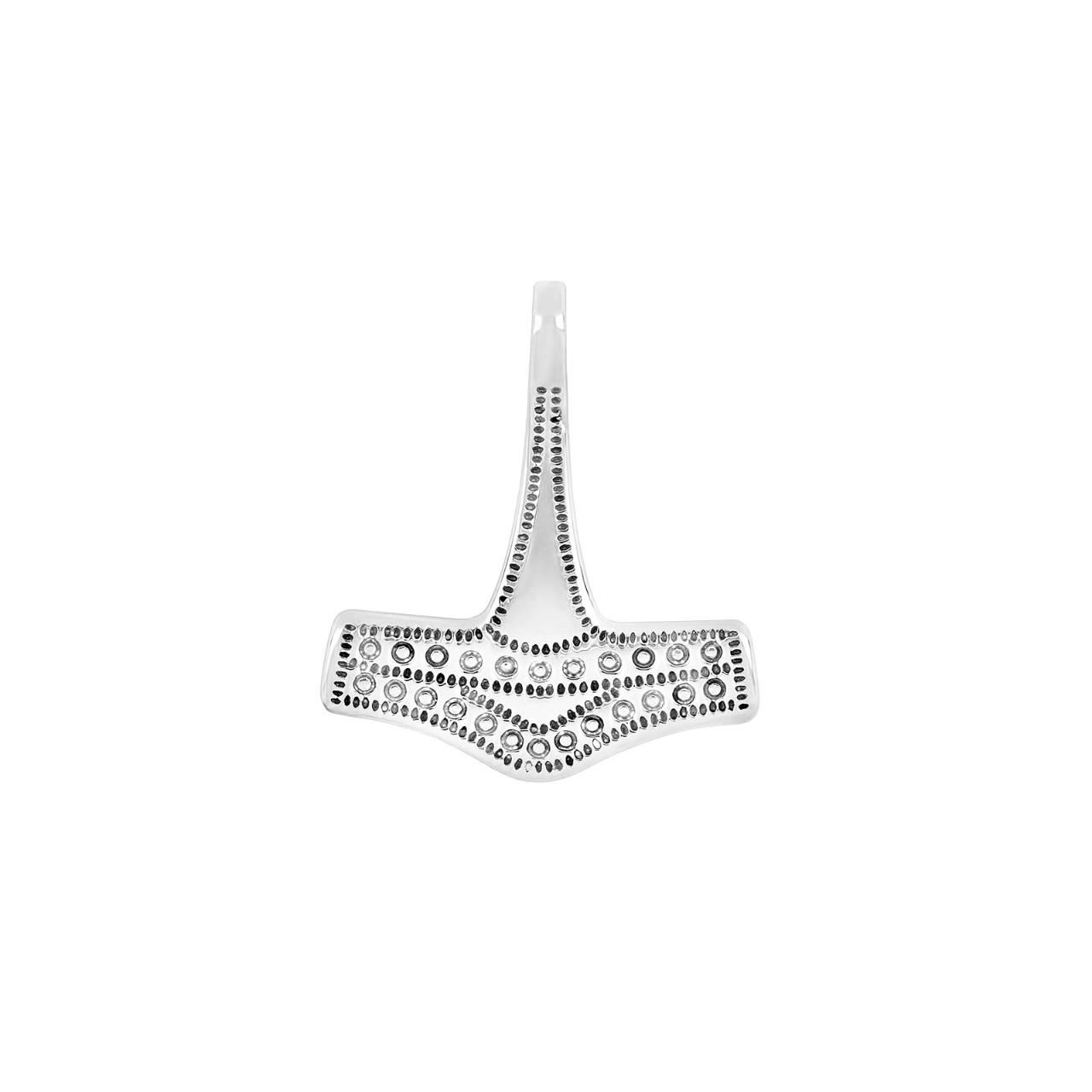 Rhod. silver pendant thorshammer 