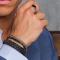 SON bracelet black calf leather 23cm 23