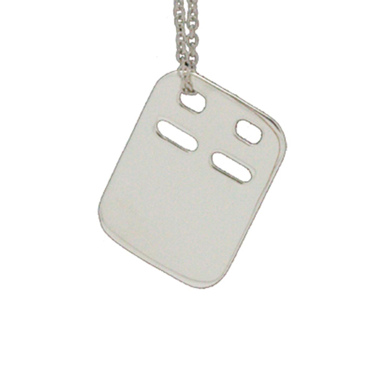Rhod. pendant name tag 