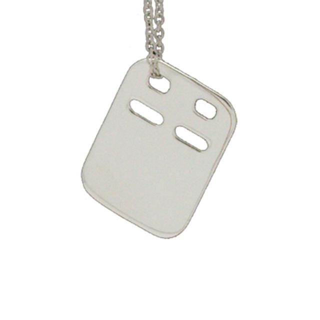 Rhod. pendant name tag 