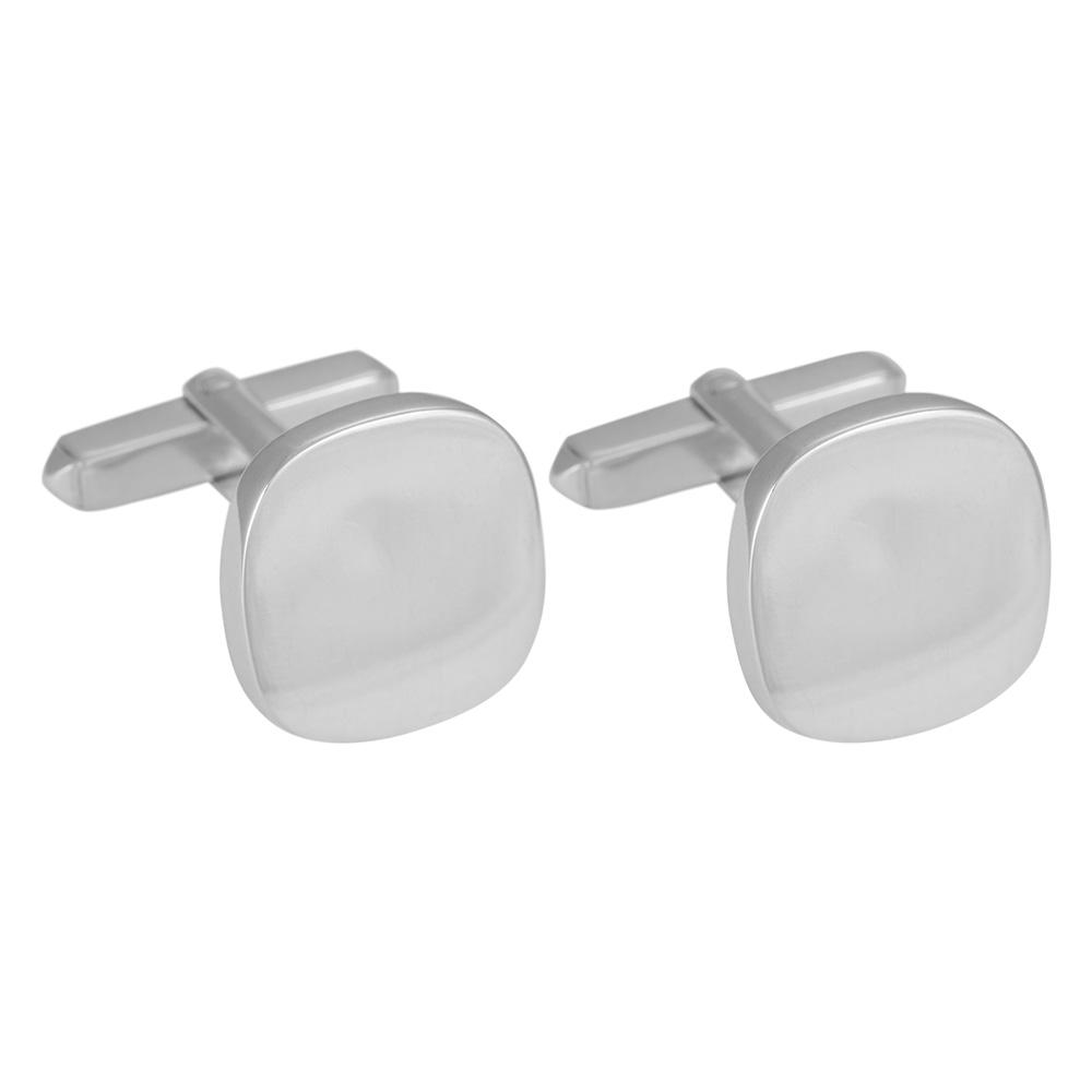 SON rhod. silver cuff links polished 