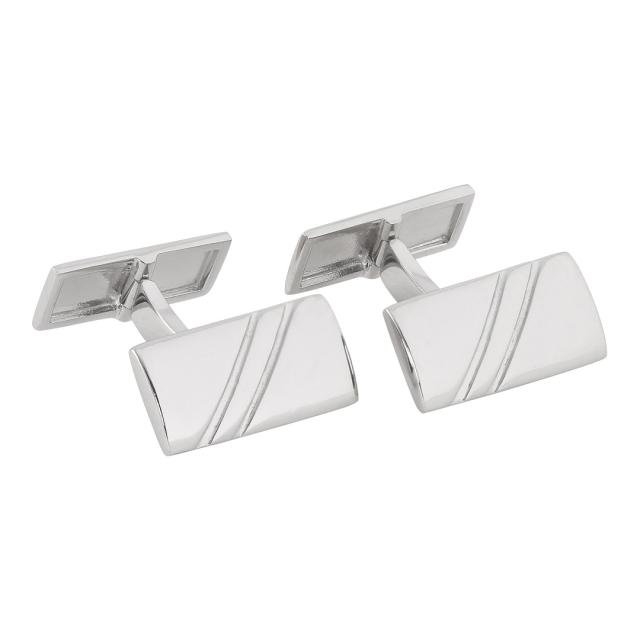 Rhod. silver cuff links 
