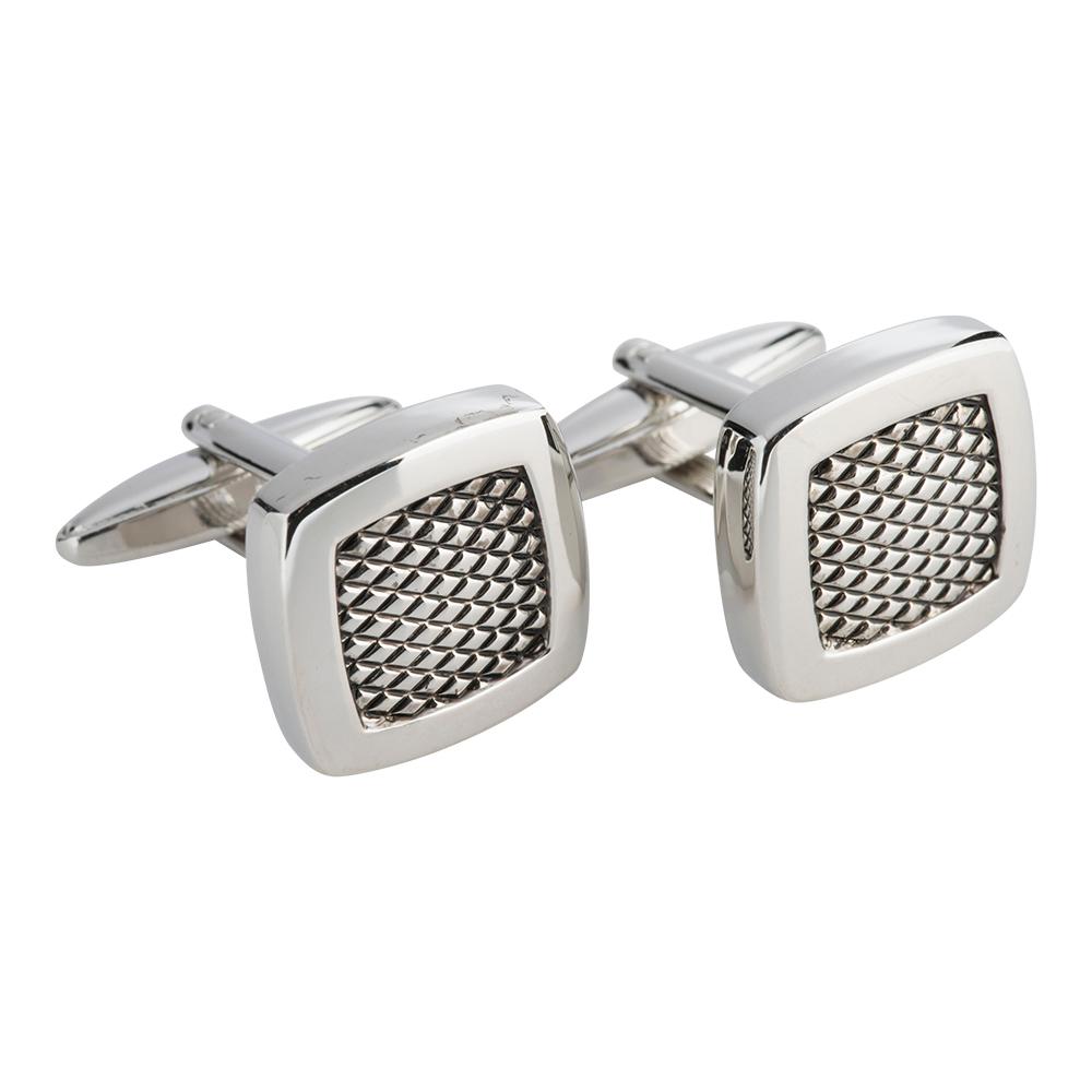 Cuff links rhodium-plated 