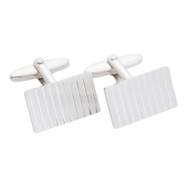 Silver cuff links 