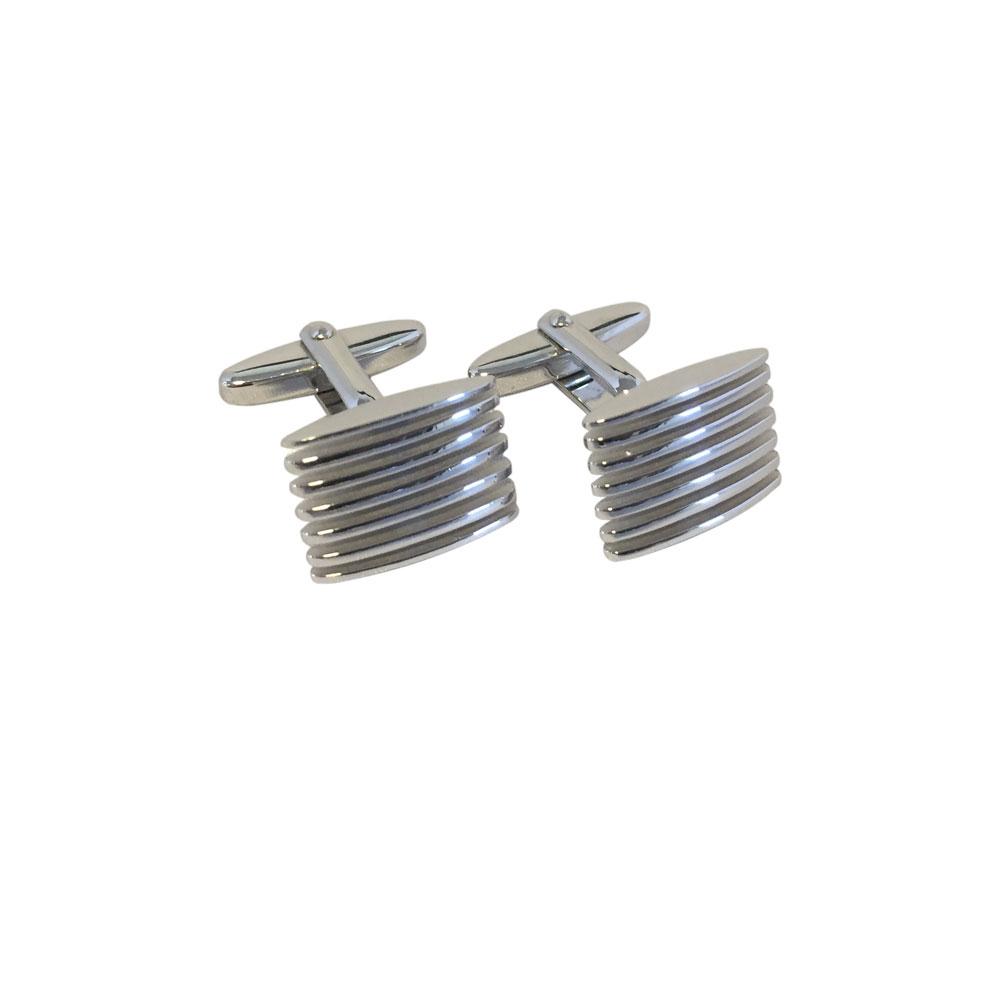 Rhd. silver cufflinks