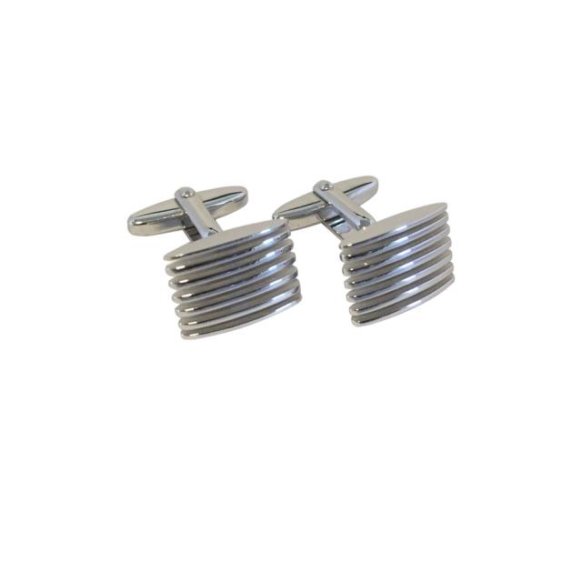 Rhd. silver cufflinks