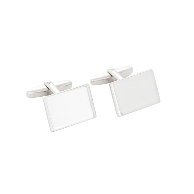 Cufflinks - rhd silver polished 