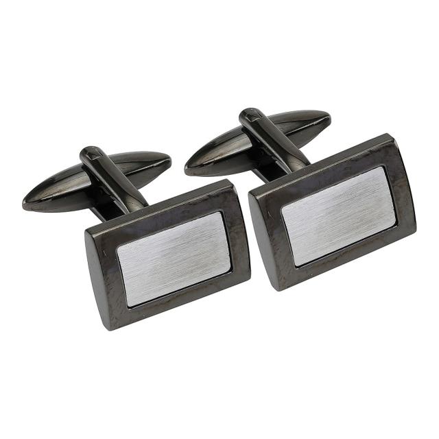 Stainless steel cuff links black 