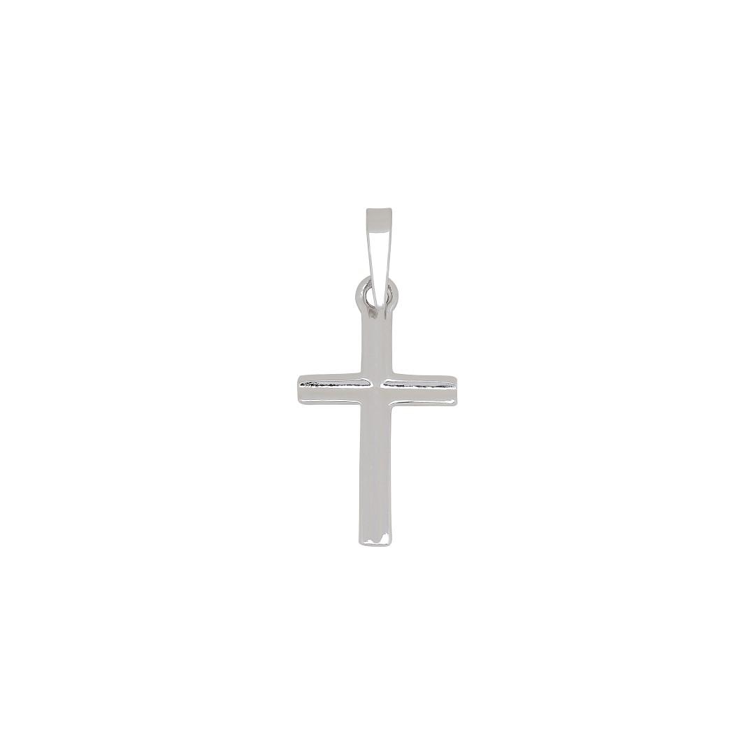Siersbøl silver rhodium-plated pendant cross 24mm 