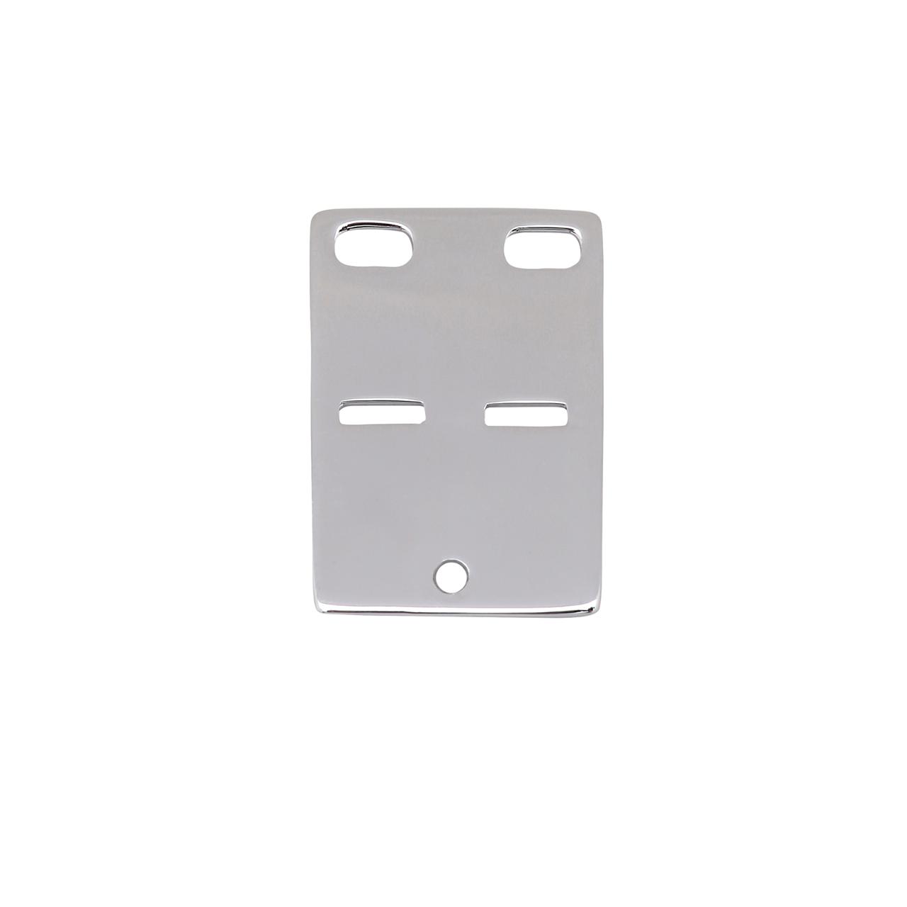 Siersbøl silver rhod. ID plate 20x14mm 