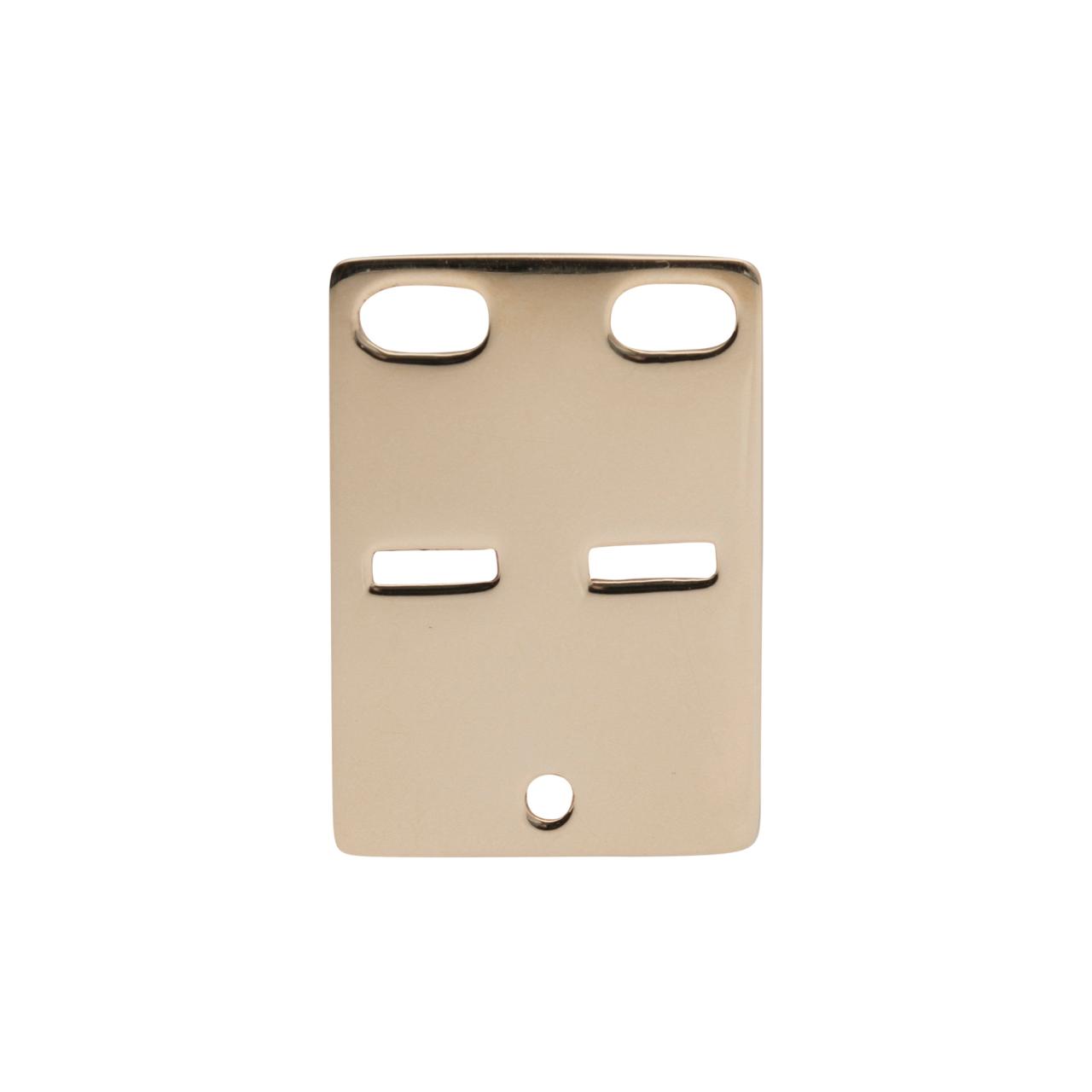 14ct. gold ID plate 18x26mm 